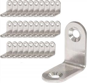 img 4 attached to WEBI 30-Pack Heavy Duty Stainless Steel L-Shaped 90 Degree Corner Brackets – Ideal For Furniture, Chests, Screens, Windows; Sturdy Shelf Support And Corner Protectors Included