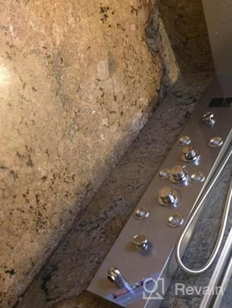 img 1 attached to Experience A Luxurious Shower With Rozin'S Stainless Steel Wall Mounted Shower System Featuring LED Rainfall, Waterfall, Handheld Sprayer, And Massage Jets review by Trae Joubert