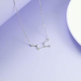 img 2 attached to Sterling Silver Zodiac Necklace From Austria With Crystals - 12 Constellation Horoscope Astrology Jewelry Gifts For Women