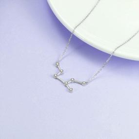 img 3 attached to Sterling Silver Zodiac Necklace From Austria With Crystals - 12 Constellation Horoscope Astrology Jewelry Gifts For Women