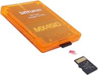mx4sio sio2sd memory card adapter replacement card reader for ps2 - compatible with secure digital and tf cards (card not included) (orange) logo