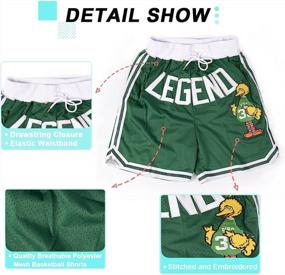 img 2 attached to Green Legend Retro Basketball Shorts