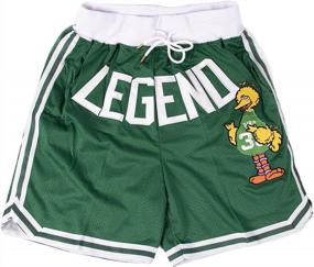 img 4 attached to Green Legend Retro Basketball Shorts