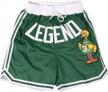 green legend retro basketball shorts logo