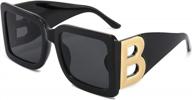 poraday модные большие квадратные солнцезащитные очки для женщин мужчин модные черные толстые оправы роскошные дизайнерские солнцезащитные очки современная большая оправа логотип
