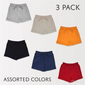 img 2 attached to 🩳 Andrew Scott Unisex French Terry Cotton Drawstring Shorts - Multi Packs (Assorted Colors - 3 Pack Grab Bag)