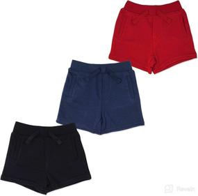 img 4 attached to 🩳 Andrew Scott Unisex French Terry Cotton Drawstring Shorts - Multi Packs (Assorted Colors - 3 Pack Grab Bag)