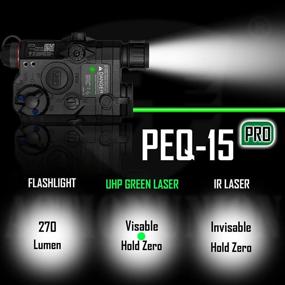 img 1 attached to Enhance Your Airsoft Game With ACTIONUNION'S PEQ-15 Pro IR Laser, UHP Green Laser, And Flashlight Combo