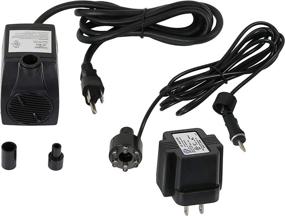 img 4 attached to 💦 Sunnydaze Fountain Pump with White Light & Transformer: Ideal for Outdoor Water Fountains, Aquariums, or Birdbaths - LED, 12V, 200GPH