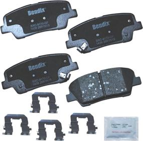 img 1 attached to Bendix Premium Copper Free CFC1439 Ceramic Brake Pad: Rear Installation Hardware Included