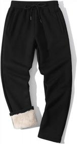 img 4 attached to Shiyifa Sweatpants Thermal Pockets 01Black Men's Clothing and Active