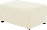 revamp your living room with womaco's stretch fabric ottoman slipcover in large size and white colours logo