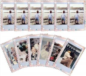 img 4 attached to Iridescent Acrylic Magnetic Frames For Fujifilm Instax Mini And Polaroid Films - 12 Pack By WINKINE