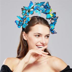 img 1 attached to 🦋 Stylish Butterfly Fascinator Headband: Exquisite Women's Accessory for Special Occasions by Coucoland Accessories