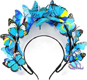 img 3 attached to 🦋 Stylish Butterfly Fascinator Headband: Exquisite Women's Accessory for Special Occasions by Coucoland Accessories