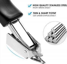 img 2 attached to Heavy Duty MROCO Staple Remover Tool With Ergonomic Handle - Upholstery, Carpet, Furniture & Floor Staple Puller For Carton Boxes