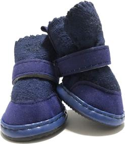 img 1 attached to 🐾 GabeFish Puppy Cute Cozy Warm Anti Slip Winter Boots - Thicken Fleece Snow Shoes for Small Medium Dogs, Cats & Pets
