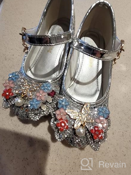 img 1 attached to 👑 YING LAN Cosplay Wedding Princess Girls' Shoes: Elegant Flats for Young Fashionistas review by Sangmin Barrett