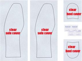 img 1 attached to 4 Pack Of Bettli Sole Sticker - Crystal Clear Self-Stick Pads For Slip Resistant Shoe Bottoms Protection