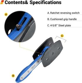 img 3 attached to 🔧 EWK Brake Caliper Press Tool - Improved 360° Swing Ratchet with Piston Spreader Pad