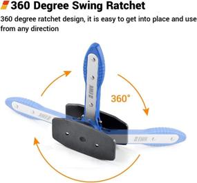 img 2 attached to 🔧 EWK Brake Caliper Press Tool - Improved 360° Swing Ratchet with Piston Spreader Pad