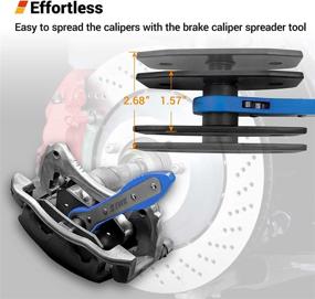 img 1 attached to 🔧 EWK Brake Caliper Press Tool - Improved 360° Swing Ratchet with Piston Spreader Pad