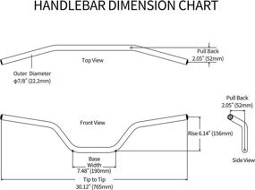 img 3 attached to 🏍️ Premium 7/8" Handlebar with Foam Pad for CRF YZF KXF KLX RMZ DRZ Pit Dirt Bike Motocross ATV Quad (Black)