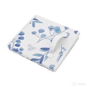 img 1 attached to 🌸 Sweet Jojo Designs Floral Leaf Foldable Fabric Storage Cube Bins Boxes Organizer Toys Kids Baby Children's - Set of 2 - Blue Grey White Boho Watercolor Botanical Flower Woodland Tropical Garden