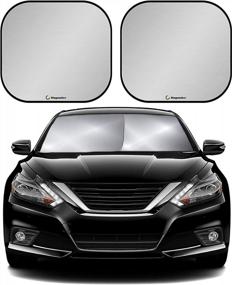 img 2 attached to Reflective Foldable Windshield Sunshade Blocks Heat And Protects Car Interior. Effective Sun Shield For Your Vehicle'S Windscreen. Automotive Sun Shade