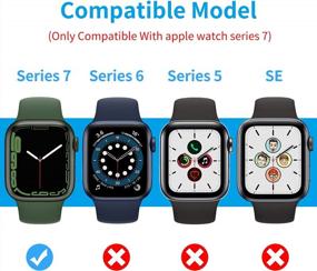 img 3 attached to 4-Pack Hard PC Case & Tempered Glass Screen Protector For Apple Watch Series 8/7 41Mm - All Around Coverage!