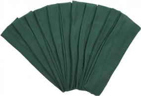 img 3 attached to Soft & Stretchy Cotton Headbands - Solid Color Exercise Hair Bands