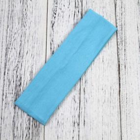 img 1 attached to Soft & Stretchy Cotton Headbands - Solid Color Exercise Hair Bands