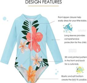 img 1 attached to 🩲 Adorable Rash Guard Swimwear Set for Toddler Girls - Baby Girl Swimsuits and Bathing Suits