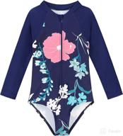 🩲 adorable rash guard swimwear set for toddler girls - baby girl swimsuits and bathing suits logo