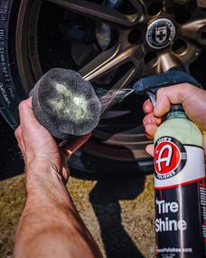 img 3 attached to 🚗 Adam's 16oz Tire Shine Spray - Effortless Application Tire Dressing with SiO2 for Glossy Wet Look, No Slinging, Works on Rubber, Vinyl & Plastic, Made in USA