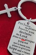img 1 attached to Jeremiah 29:11 Christian Gift Keychain - I Know The Plans I Have for You - Religious Jewelry for Christian Fans review by Robert Hayes