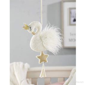 img 1 attached to 🦢 Mud Pie Swan Musical Nursery Pull Toy: Elegant & Melodious in White