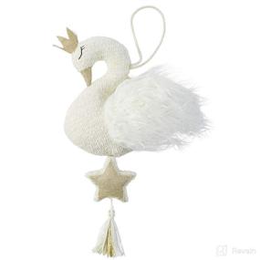 img 2 attached to 🦢 Mud Pie Swan Musical Nursery Pull Toy: Elegant & Melodious in White