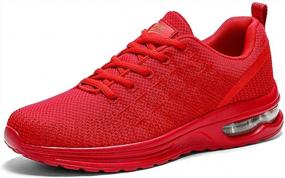 img 4 attached to Lightweight Non-Slip Athletic Shoes For Women And Men - Perfect For Running, Walking, Gym And Tennis