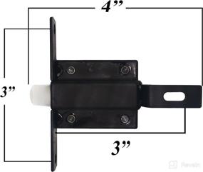 img 1 attached to 🚪 Recess Mount Plunger Bolt Latch Compartment Door Catch for RV - 4 Pack, Trimark 3 IN, Model E525