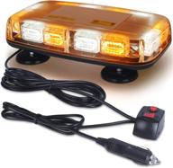 high visibility led strobe light for vehicles - 72 led warning safety flashing beacon lights with magnetic mounts and 16.4 ft power cord логотип