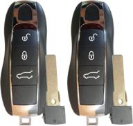 🔑 enhance your porsche driving experience with autokeymax's keyless entry remote car key fob - compatible with porsche panamera 911 cayenne kr55wk50138 (pair) logo