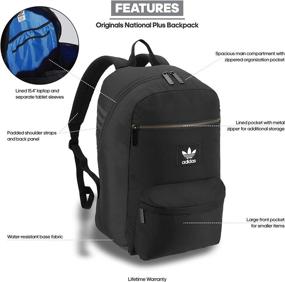 img 3 attached to 🎒 adidas Originals National Plus Backpack: Sleek & Stylish Black Design in One Size