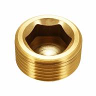 joywayus brass hex counter sunk plug 3/4" male pipe fitting set internal hex socket thread pipe plug for closing the end of pipe (pack of 5) logo