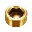 joywayus brass hex counter sunk plug 3/4" male pipe fitting set internal hex socket thread pipe plug for closing the end of pipe (pack of 5) logo