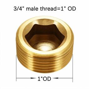 img 2 attached to Joywayus Brass Hex Counter Sunk Plug 3/4" Male Pipe Fitting Set Internal Hex Socket Thread Pipe Plug For Closing The End Of Pipe (Pack Of 5)