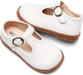 img 1 attached to 👧 DADAWEN Classic School Uniform Flats for Toddler Girls' Shoes