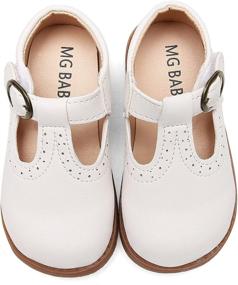 img 2 attached to 👧 DADAWEN Classic School Uniform Flats for Toddler Girls' Shoes