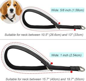 img 3 attached to 🐶 Reflective Dog Choke Collar by Mycicy - Training Slip Collar for Dogs, Soft Nylon - 5/8-inch Width, 14-inch Length, Black