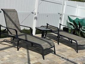 img 8 attached to Relax In Style Outdoors With PatioFestival'S Adjustable Metal Lounge Chair And Bistro Table Set